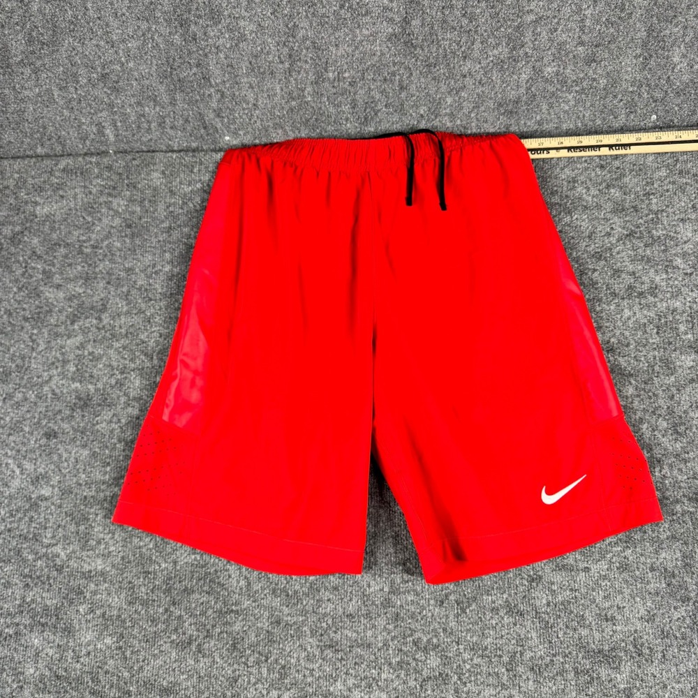Nike Athletic Shorts Mens Size M Red Performance Running Laser Cut Breathable